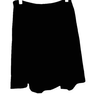 White House Black Market Black A-Line Pleated Skirt Size 00